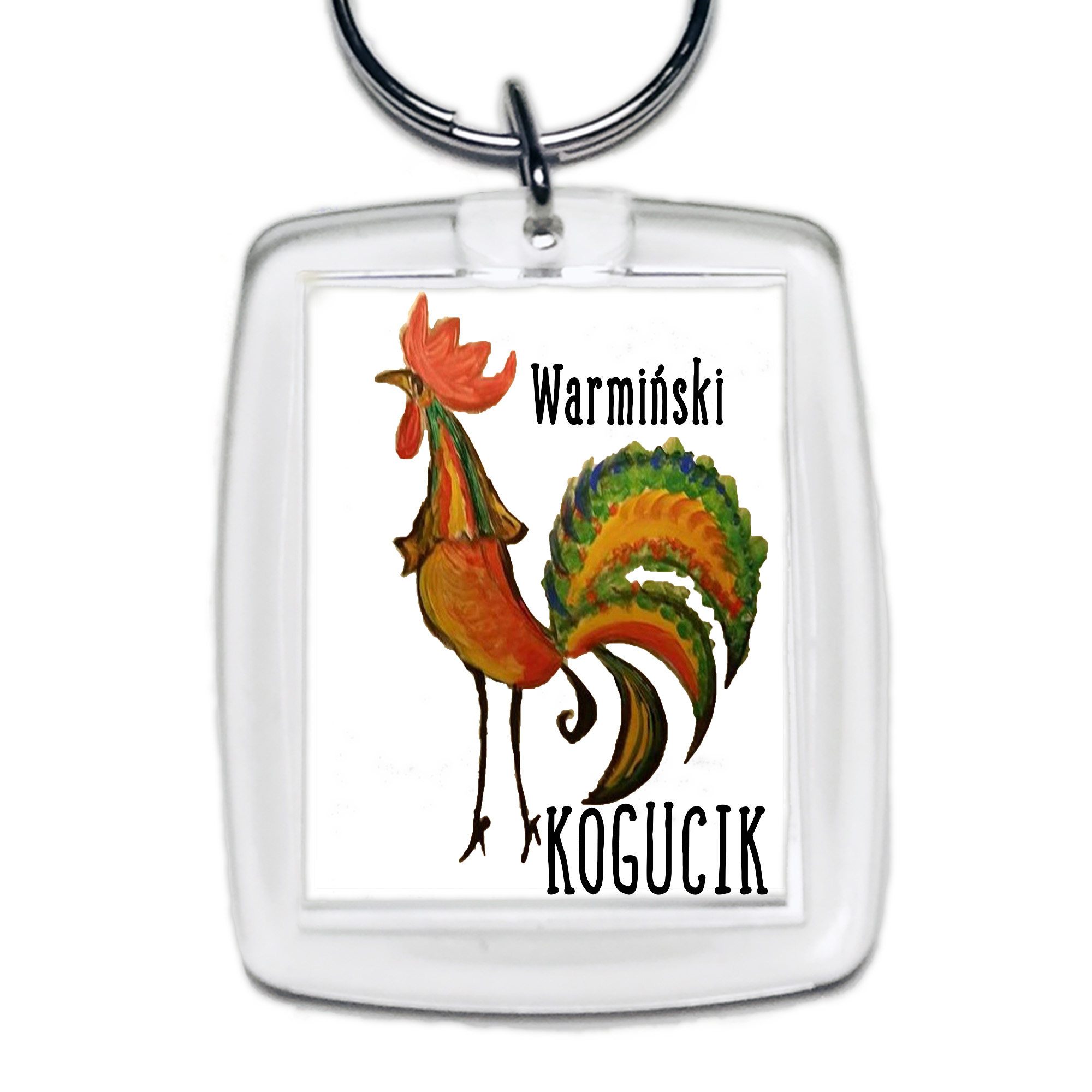 Brelok akrylowy Kogucik z Warmii