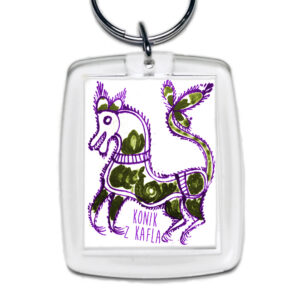 Brelok akrylowy Konik z Kafla - Ludowa Warmia