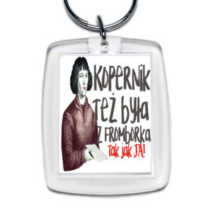 Brelok akrylowy Kopernik też była z Fromborka