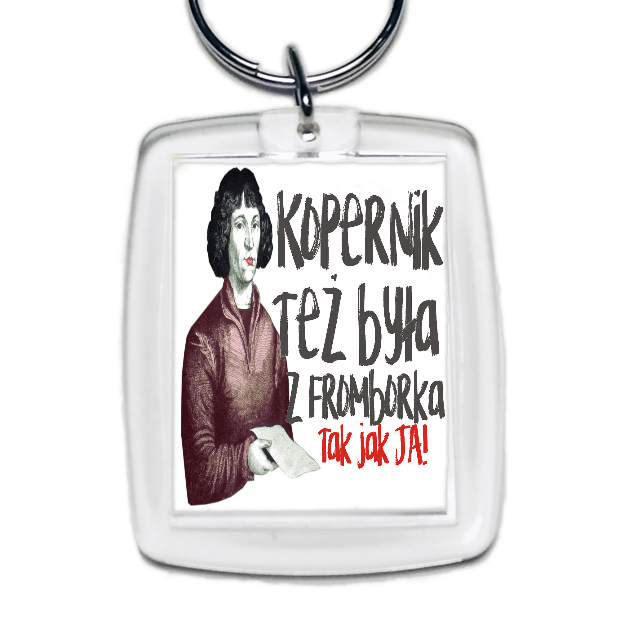Brelok akrylowy Kopernik też była z Fromborka