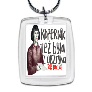 Brelok akrylowy Kopernik też była z Olsztyna