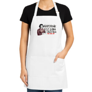 Fartuch kuchenny Kopernik też była z Olsztyna