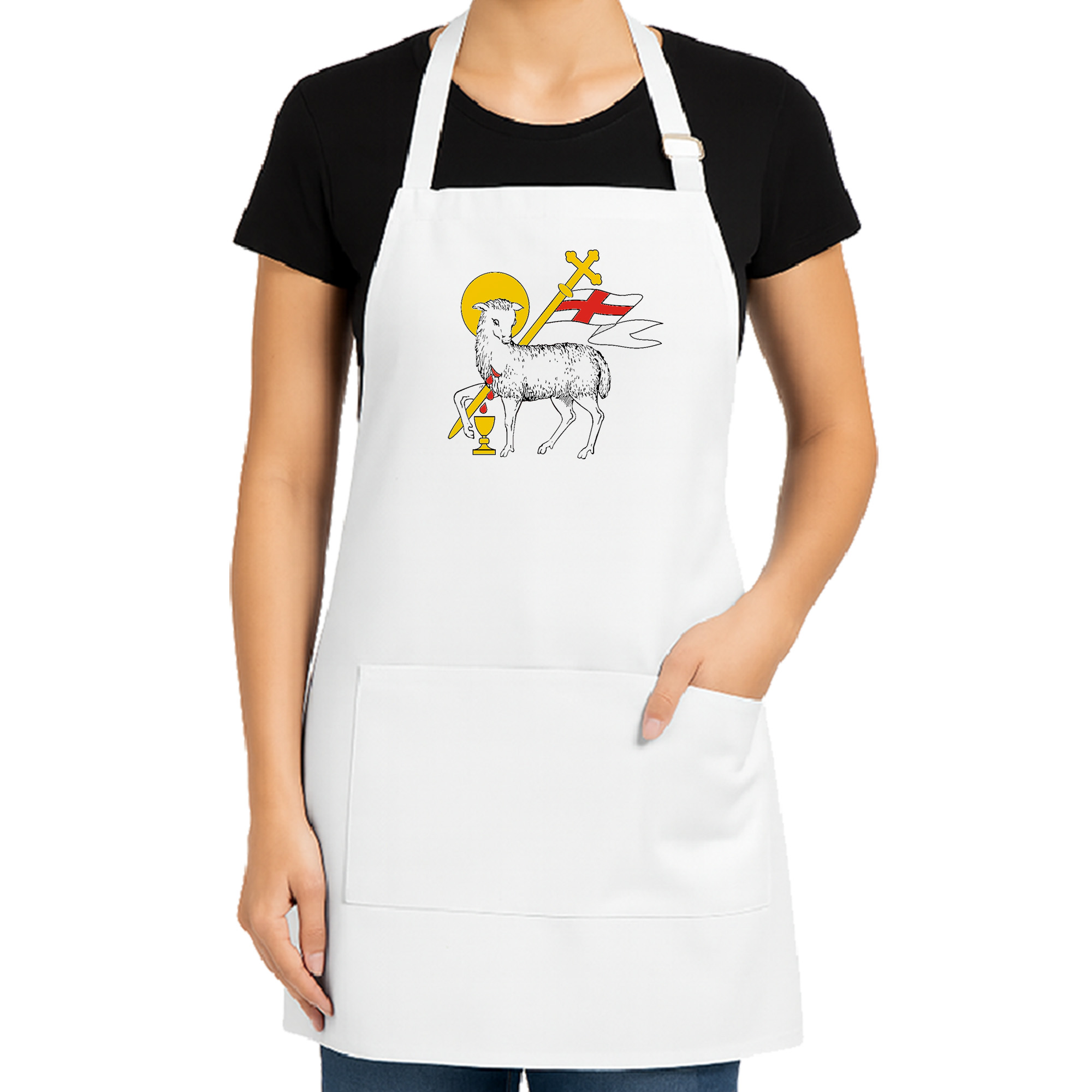 Fartuch kuchenny Święta Warmia - Baranek Pokoju