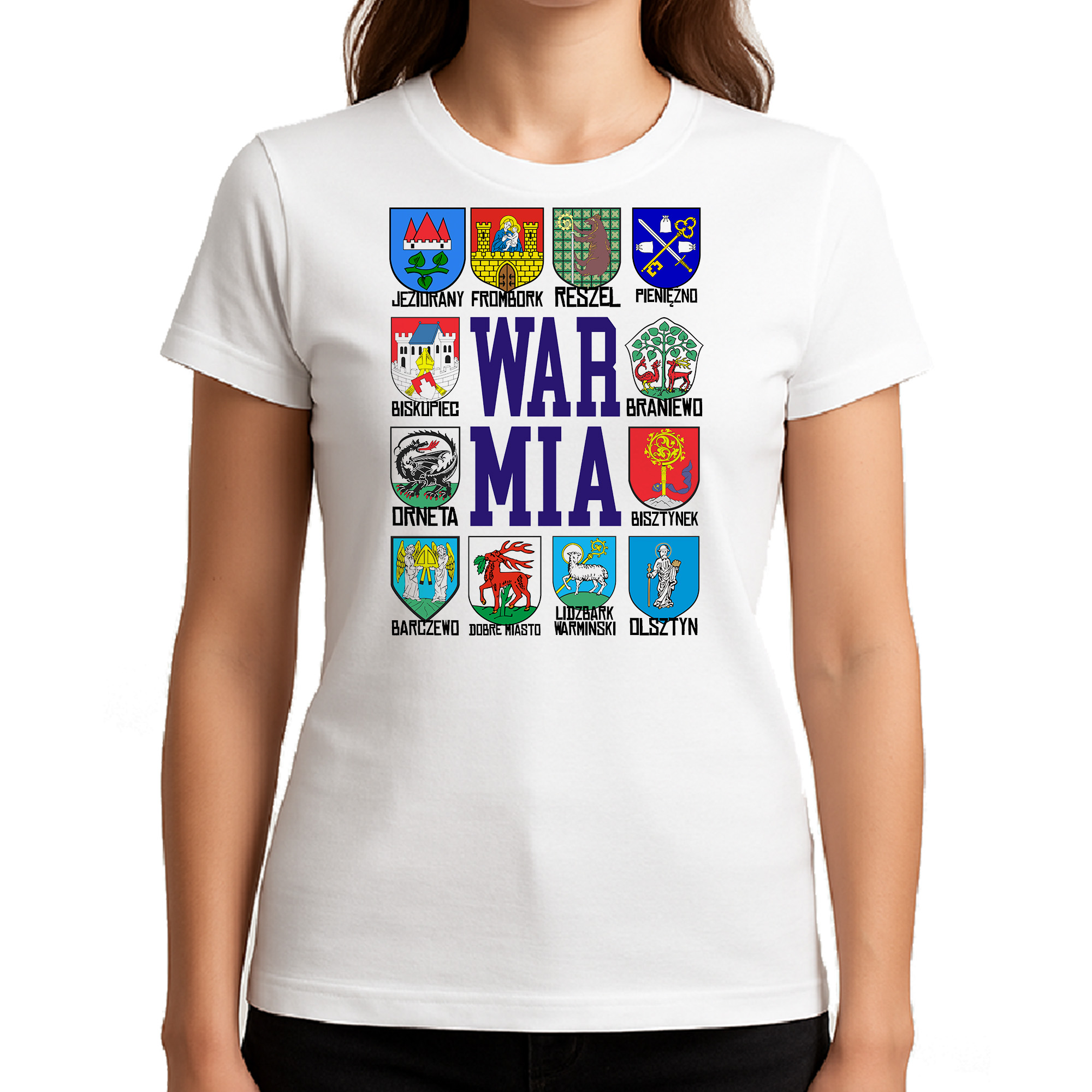 Koszulka damska Herby Miast Warmii