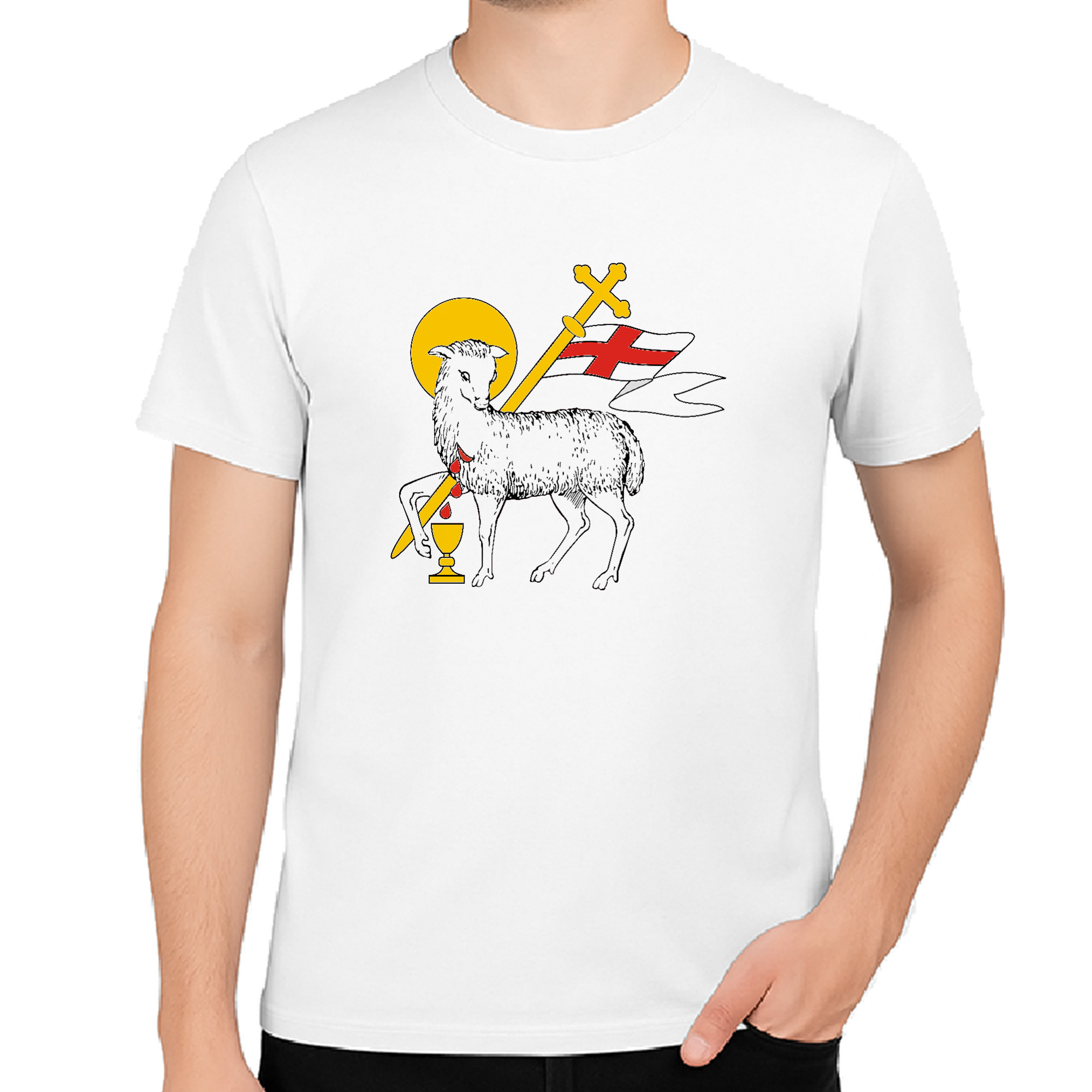 Koszulka męska Święta Warmia - Baranek Pokoju