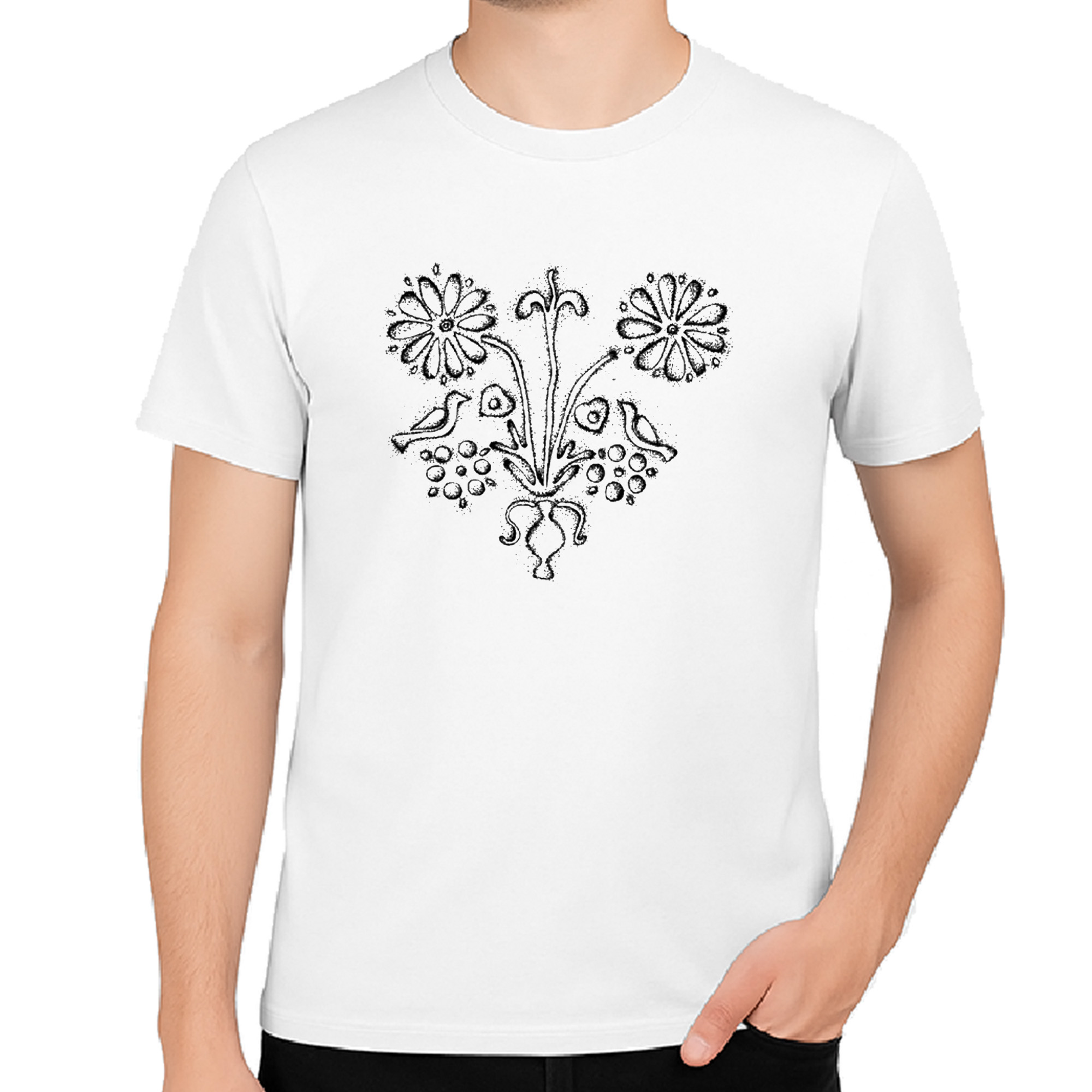 Koszulka męska Warmiński Wzór Ludowy