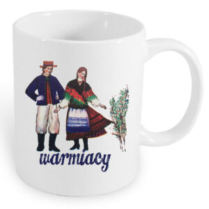 Kubek ceramiczny Warmiacy w Strojach Ludowych