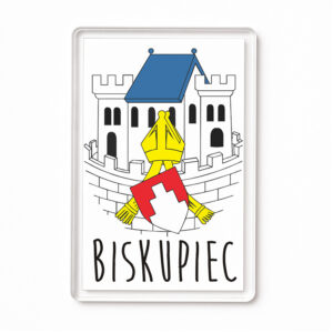 Magnes akrylowy Biskupiec - Serce Warmii