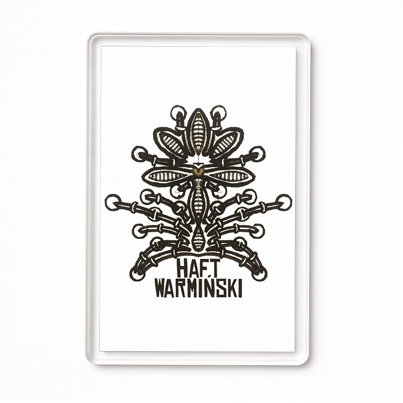 Magnes akrylowy Folklor Warmii w Hafcie