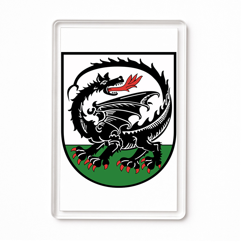 Magnes akrylowy Godło Ornety