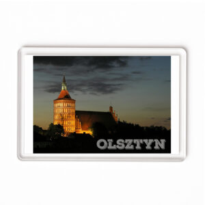 Magnes akrylowy Katedra nocą - Olsztyn