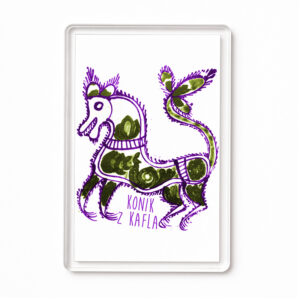 Magnes akrylowy Konik z Kafla - Ludowa Warmia