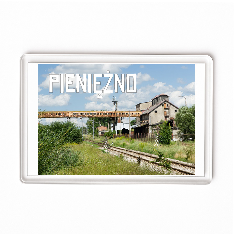 Magnes akrylowy Pieniężno - Warmia na starych torach