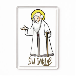 Magnes akrylowy Św. Jakub - Patron Warmińskich Dróg