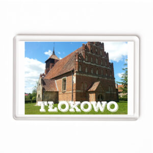 Magnes akrylowy Tłokowo - serce ceglanej Warmii