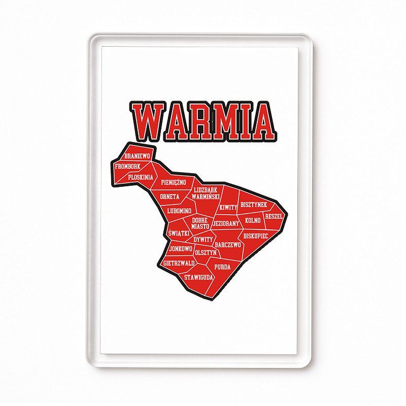 Magnes akrylowy Warmia - Kraina 16 Gmin