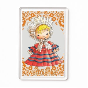Magnes akrylowy Warmianka - mała strażniczka tradycji