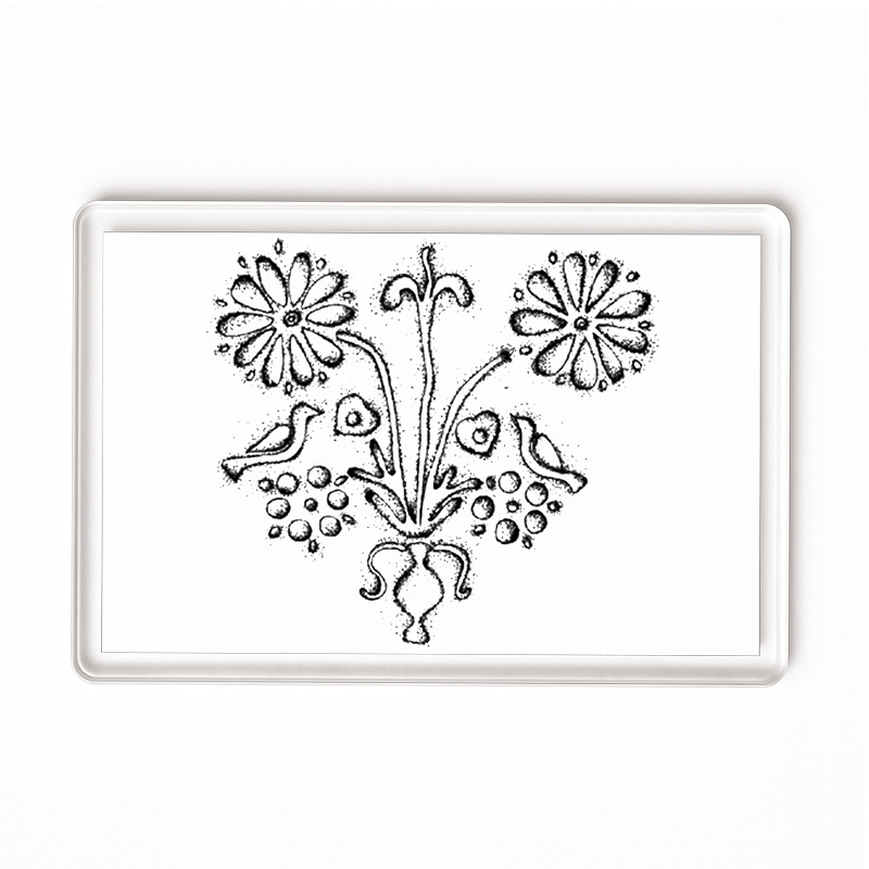 Magnes akrylowy Warmiński Wzór Ludowy