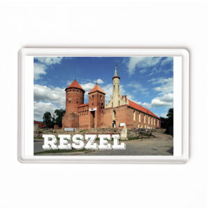 Magnes akrylowy Zamek w Reszlu - ceglana Warmia