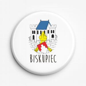Przypinka pamiątkowa Biskupiec - Serce Warmii