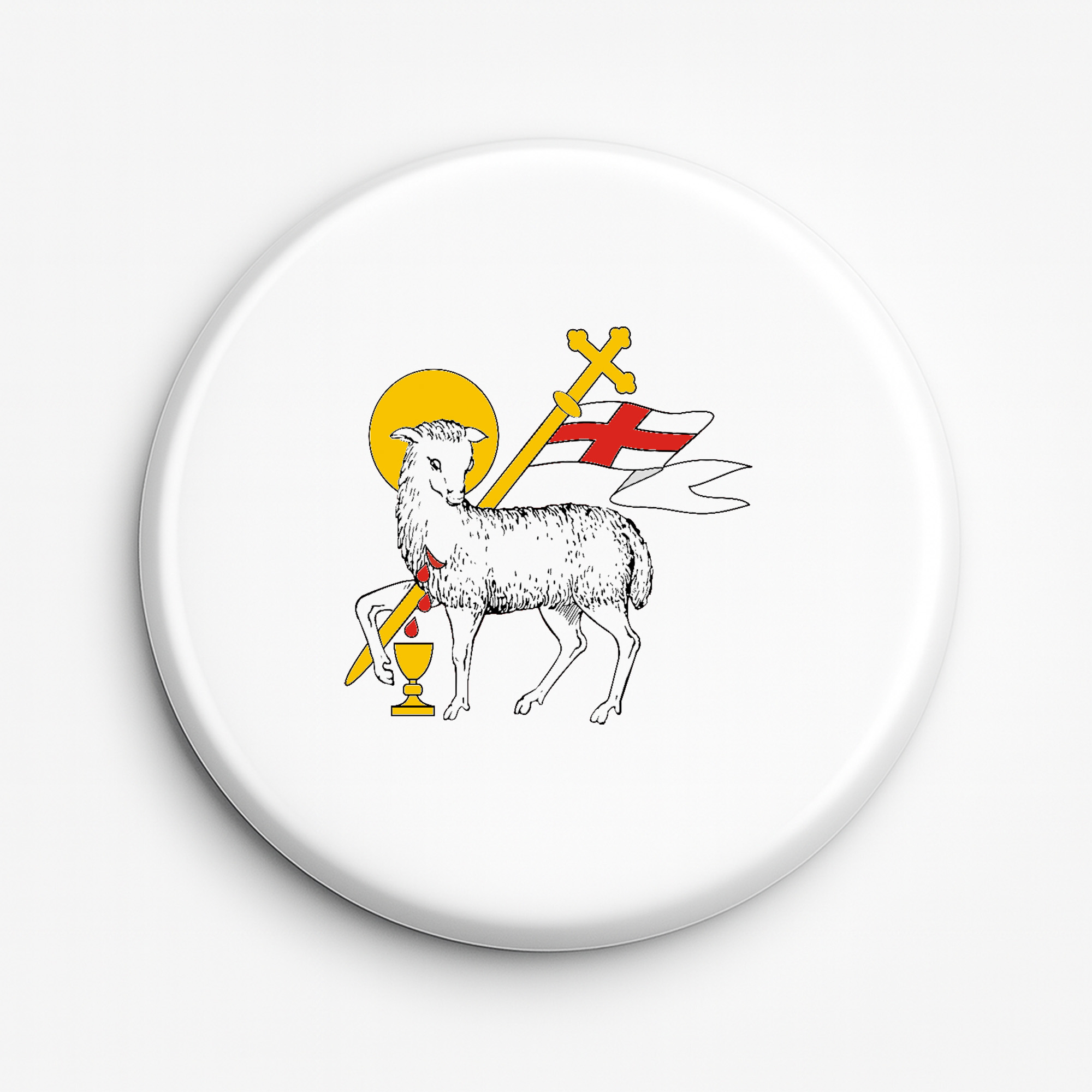 Przypinka pamiątkowa Święta Warmia - Baranek Pokoju