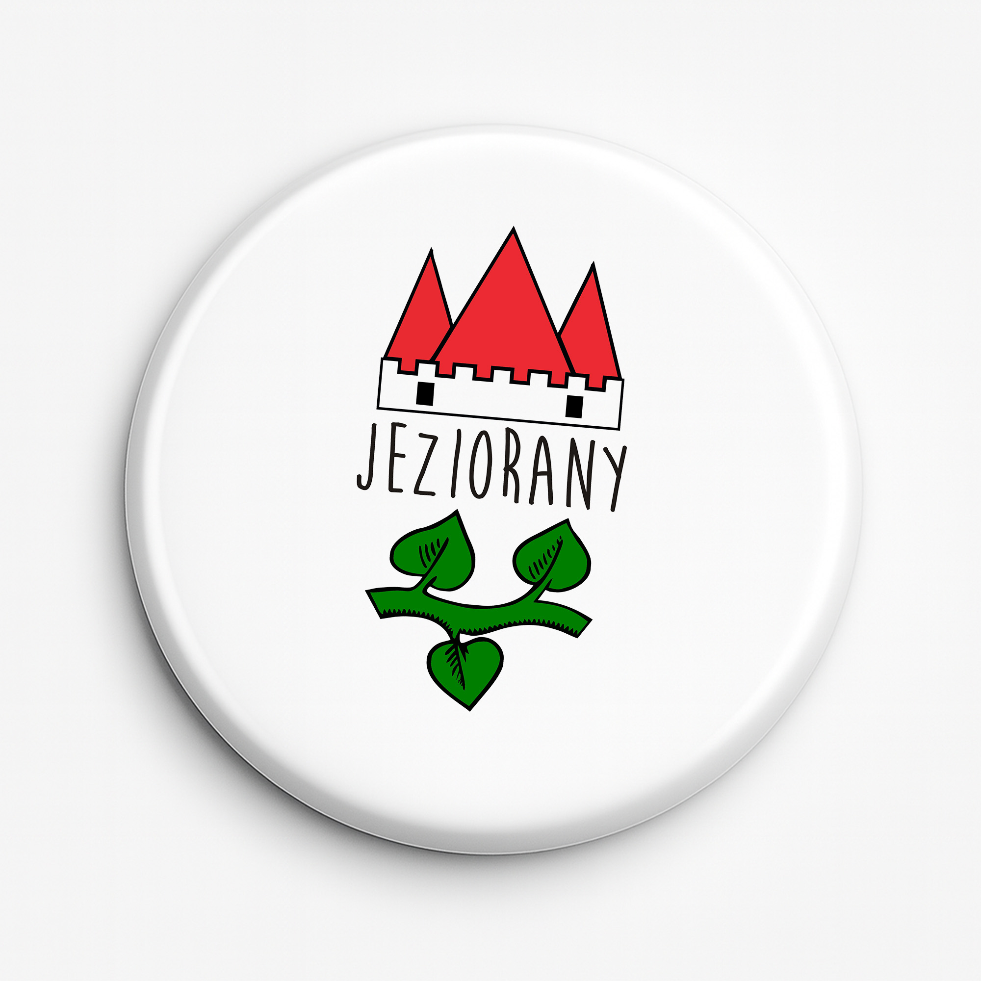 Przypinka pamiątkowa Zakochaj się w Jezioranach