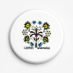 Przypinka pamiątkowa Ziemia Warmii - haft i serce
