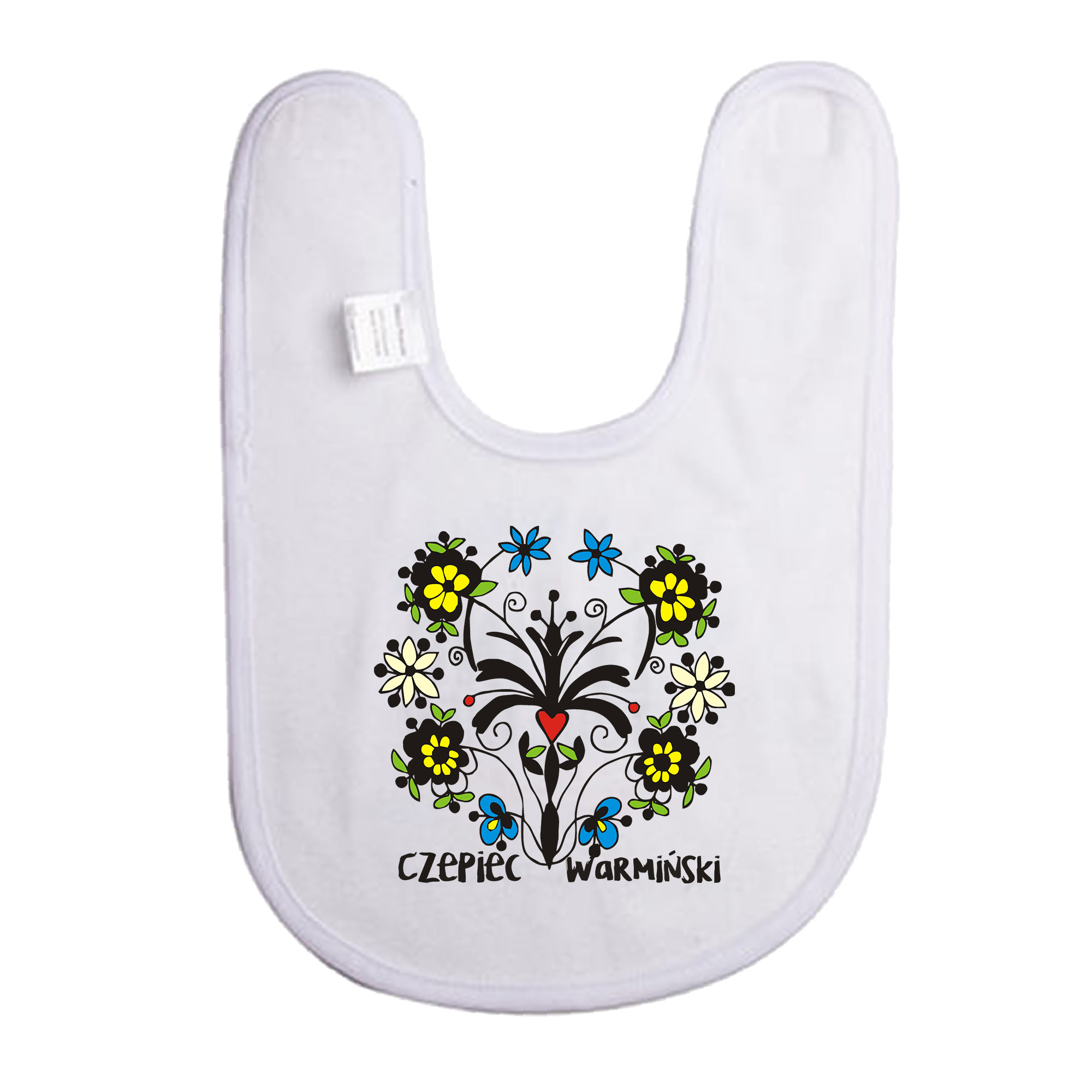 Śliniak dziecięcy Ziemia Warmii - haft i serce